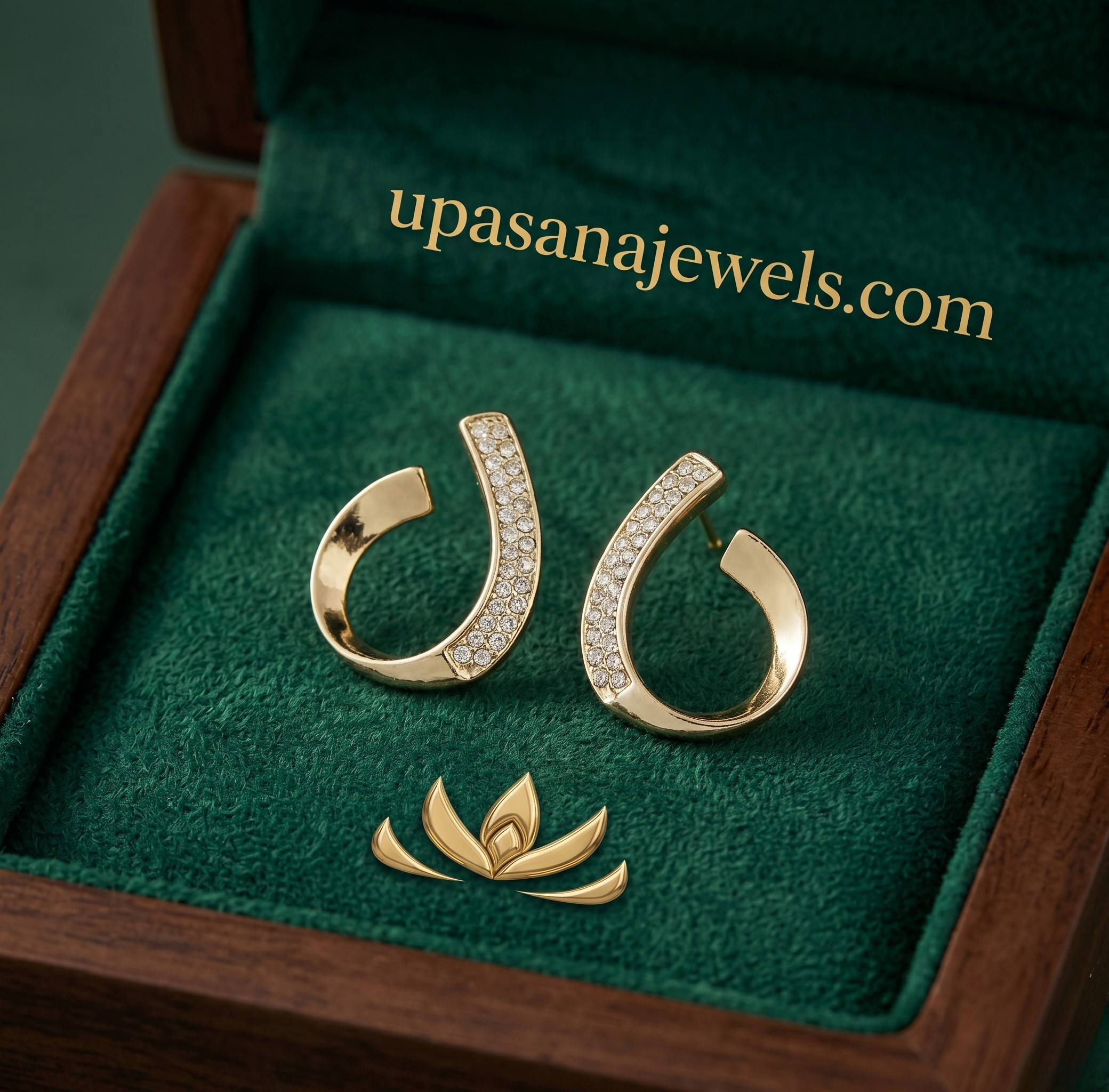 Korean Luxe Hoop Earrings (Gold Finish) premium craftsmanship product view animate-image